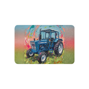 Furrow & Fields 37″×57″ Ford 4600 Splash Art (Sky) | Sherpa Blanket Quality Farmers Merch
