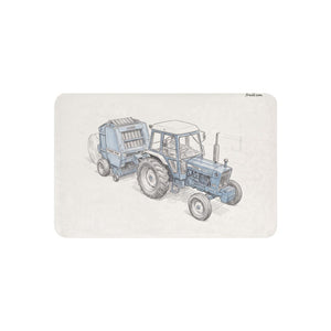 Furrow & Fields 37″×57″ Ford 7600 Pencil Sketch | Sherpa Blanket Quality Farmers Merch