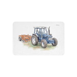 Furrow & Fields 37″×57″ Ford 7810 Generation III Watercolor | Sherpa Blanket Quality Farmers Merch