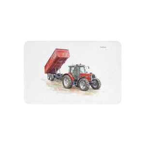 Furrow & Fields 37″×57″ Massey Ferguson 6180 Watercolor | Sherpa Blanket Quality Farmers Merch