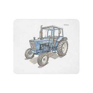 Furrow & Fields 50″×60″ Ford 4600 Pencil Sketch (Side) | Sherpa Blanket Quality Farmers Merch