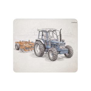 Furrow & Fields 50″×60″ Ford 7810 Generation III Pencil Sketch | Sherpa Blanket Quality Farmers Merch