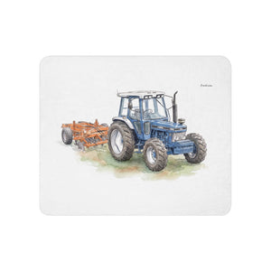 Furrow & Fields 50″×60″ Ford 7810 Generation III Watercolor | Sherpa Blanket Quality Farmers Merch
