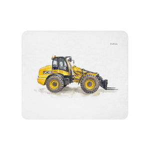Furrow & Fields 50″×60″ JCB TM420 Watercolor | Sherpa Blanket Quality Farmers Merch