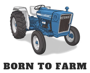 Furrow & Fields Baby Bodysuit Baby Ford 3600 Tractor Bodysuit – Born to Farm Quality Farmers Merch