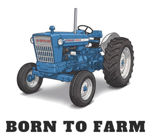 Furrow & Fields Baby Bodysuit Baby Ford 5000 Tractor Bodysuit – Born to Farm Quality Farmers Merch