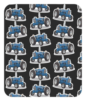 Furrow & Fields Baby Bodysuit Baby Ford 7000 Tractor Bodysuit – Charcoal Pattern Quality Farmers Merch