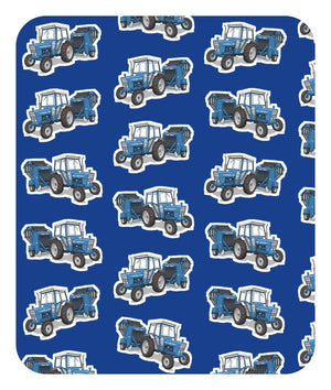 Furrow & Fields Baby Bodysuit Baby Ford 7600 Tractor Bodysuit – Blue Pattern Quality Farmers Merch