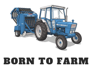 Furrow & Fields Baby Bodysuit Baby Ford 7600 Tractor Bodysuit – Born to Farm Quality Farmers Merch