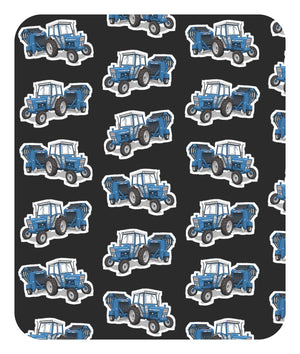 Furrow & Fields Baby Bodysuit Baby Ford 7600 Tractor Bodysuit – Charcoal Pattern Quality Farmers Merch