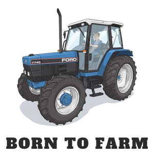 Furrow & Fields Baby Bodysuit Baby Ford 7740 Tractor Bodysuit – Born to Farm Quality Farmers Merch
