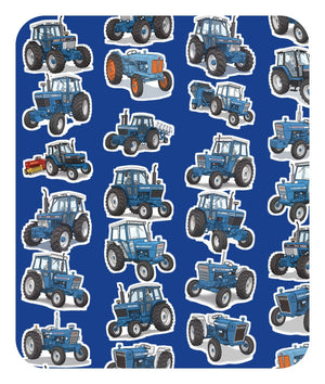 Furrow & Fields Baby Bodysuit Baby Ford Tractors Bodysuit – Blue Pattern Quality Farmers Merch