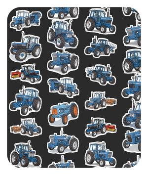 Furrow & Fields Baby Bodysuit Baby Ford Tractors Bodysuit – Charcoal Pattern Quality Farmers Merch