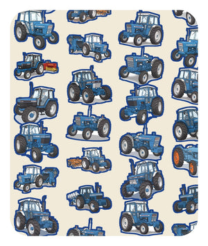 Furrow & Fields Baby Bodysuit Baby Ford Tractors Bodysuit – Cream Pattern Quality Farmers Merch