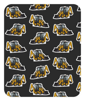 Furrow & Fields Baby Bodysuit Baby JCB 1CX Digger Bodysuit – Charcoal Pattern Quality Farmers Merch
