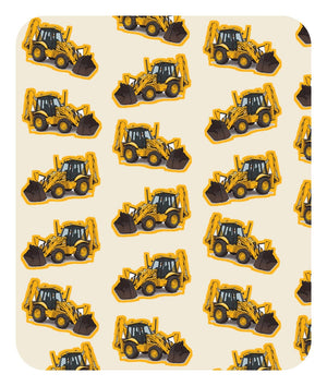 Furrow & Fields Baby Bodysuit Baby JCB 3CX Sitemaster Plus Digger Bodysuit – Cream Pattern Quality Farmers Merch