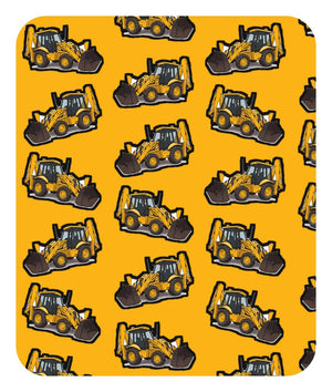 Furrow & Fields Baby Bodysuit Baby JCB 3CX Sitemaster Plus Digger Bodysuit – Yellow Pattern Quality Farmers Merch