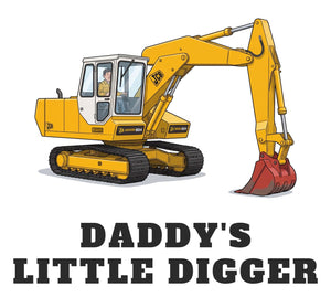 Furrow & Fields Baby Bodysuit Baby JCB 804 Digger Bodysuit – Daddy's Little Digger Quality Farmers Merch