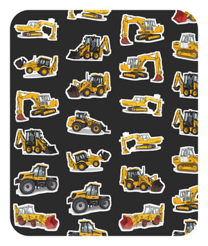 Furrow & Fields Baby Bodysuit Baby JCB Diggers Bodysuit – Charcoal Pattern Quality Farmers Merch