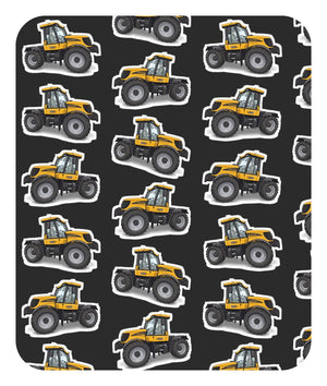 Furrow & Fields Baby Bodysuit Baby JCB Fastrac 3190 Tractor Bodysuit – Charcoal Pattern Quality Farmers Merch