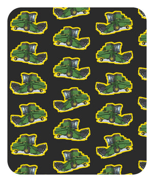 Furrow & Fields Baby Bodysuit Baby John Deere 1085 Combine Bodysuit – Charcoal Pattern Quality Farmers Merch