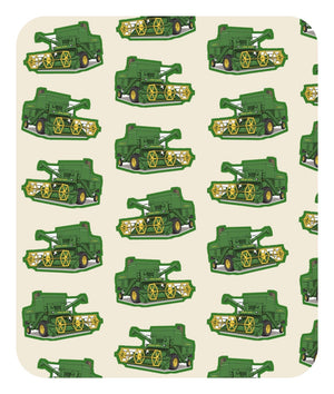 Furrow & Fields Baby Bodysuit Baby John Deere 530 Combine Bodysuit – Cream Pattern Quality Farmers Merch