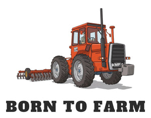 Furrow & Fields Baby Bodysuit Baby Massey Ferguson 1200 Tractor Bodysuit – Born to Farm Quality Farmers Merch