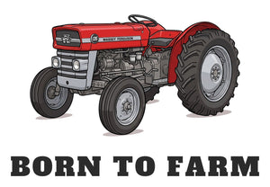 Furrow & Fields Baby Bodysuit Baby Massey Ferguson 135 Tractor Bodysuit – Born to Farm Quality Farmers Merch