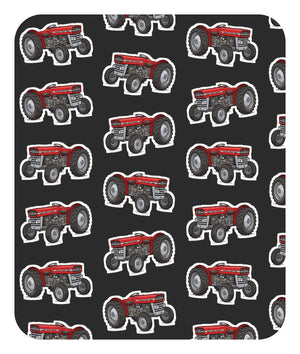 Furrow & Fields Baby Bodysuit Baby Massey Ferguson 135 Tractor Bodysuit – Charcoal Pattern Quality Farmers Merch