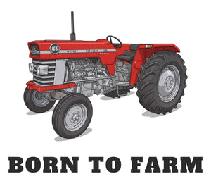 Furrow & Fields Baby Bodysuit Baby Massey Ferguson 165 Tractor Bodysuit – Born to Farm Quality Farmers Merch