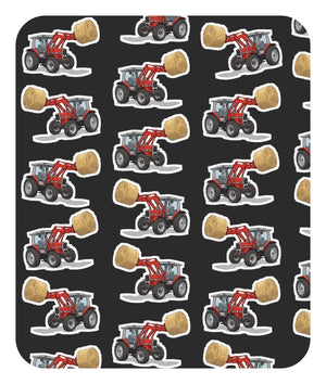 Furrow & Fields Baby Bodysuit Baby Massey Ferguson 3070 Tractor Bodysuit – Charcoal Pattern Quality Farmers Merch
