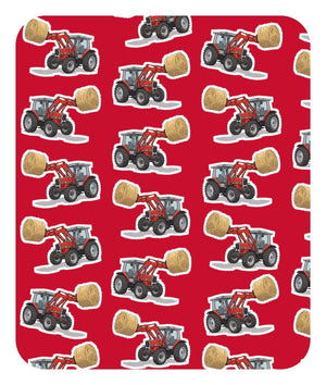 Furrow & Fields Baby Bodysuit Baby Massey Ferguson 3070 Tractor Bodysuit – Red Pattern Quality Farmers Merch