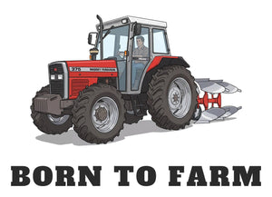 Furrow & Fields Baby Bodysuit Baby Massey Ferguson 375 Tractor Bodysuit – Born to Farm Quality Farmers Merch