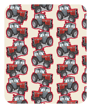 Furrow & Fields Baby Bodysuit Baby Massey Ferguson 390T Tractor Bodysuit – Cream Pattern Quality Farmers Merch