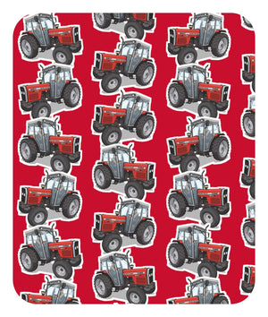 Furrow & Fields Baby Bodysuit Baby Massey Ferguson 390T Tractor Bodysuit – Red Pattern Quality Farmers Merch