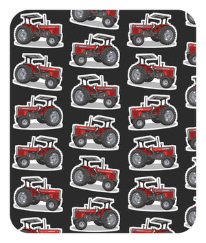 Furrow & Fields Baby Bodysuit Baby Massey Ferguson 399 Tractor Bodysuit – Charcoal Pattern Quality Farmers Merch