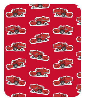Furrow & Fields Baby Bodysuit Baby Massey Ferguson 520 Combine Bodysuit – Red Pattern Quality Farmers Merch