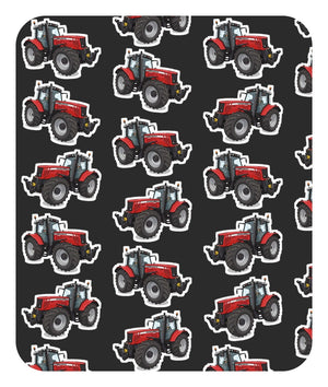 Furrow & Fields Baby Bodysuit Baby Massey Ferguson 6480 Tractor Bodysuit – Charcoal Pattern Quality Farmers Merch