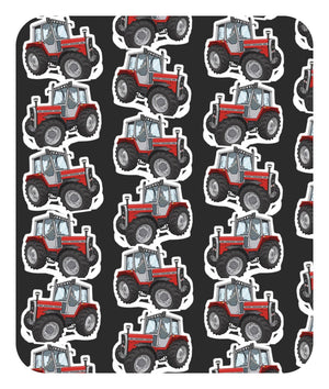 Furrow & Fields Baby Bodysuit Baby Massey Ferguson 690 Tractor Bodysuit – Charcoal Pattern Quality Farmers Merch