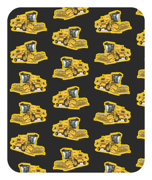 Furrow & Fields Baby Bodysuit Baby New Holland 8070 Combine Bodysuit – Charcoal Pattern Quality Farmers Merch