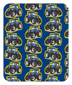 Furrow & Fields Baby Bodysuit Baby New Holland T7.225 Tractor Bodysuit – Blue Pattern Quality Farmers Merch