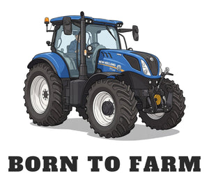 Furrow & Fields Baby Bodysuit Baby New Holland T7.225 Tractor Bodysuit – Born to Farm Quality Farmers Merch