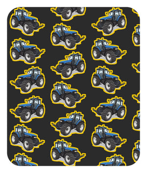 Furrow & Fields Baby Bodysuit Baby New Holland TM 135 Tractor Bodysuit – Charcoal Pattern Quality Farmers Merch
