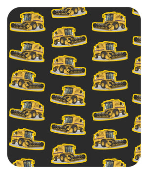Furrow & Fields Baby Bodysuit Baby New Holland TR 89 Combine Bodysuit – Charcoal Pattern Quality Farmers Merch