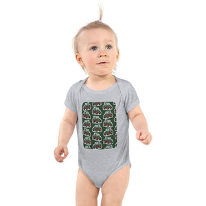 Furrow & Fields Baby Bodysuit Heather / 12 months Baby Fendt 728 Vario Tractor Bodysuit – Green Pattern Quality Farmers Merch