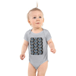 Furrow & Fields Baby Bodysuit Heather / 12 months Baby Ford 7000 Tractor Bodysuit – Charcoal Pattern Quality Farmers Merch
