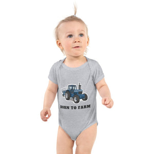 Furrow & Fields Baby Bodysuit Heather / 12 months Baby Ford 9700 Tractor Bodysuit – Born to Farm Quality Farmers Merch