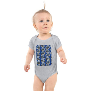 Furrow & Fields Baby Bodysuit Heather / 12 months Baby Ford TW-15 Tractor Bodysuit – Blue Pattern Quality Farmers Merch