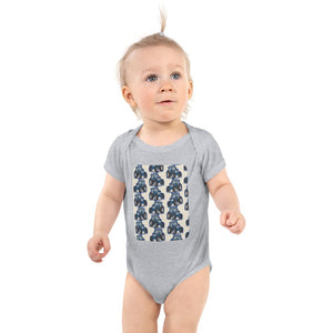 Furrow & Fields Baby Bodysuit Heather / 12 months Baby Ford TW-15 Tractor Bodysuit – Cream Pattern Quality Farmers Merch