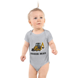 Furrow & Fields Baby Bodysuit Heather / 12 months Baby JCB 1CX Digger Bodysuit – Digger Mad Quality Farmers Merch